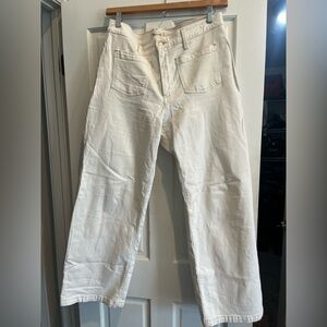 Madewell Perfect Vintage High-Rise Cream Straight-Leg Jeans